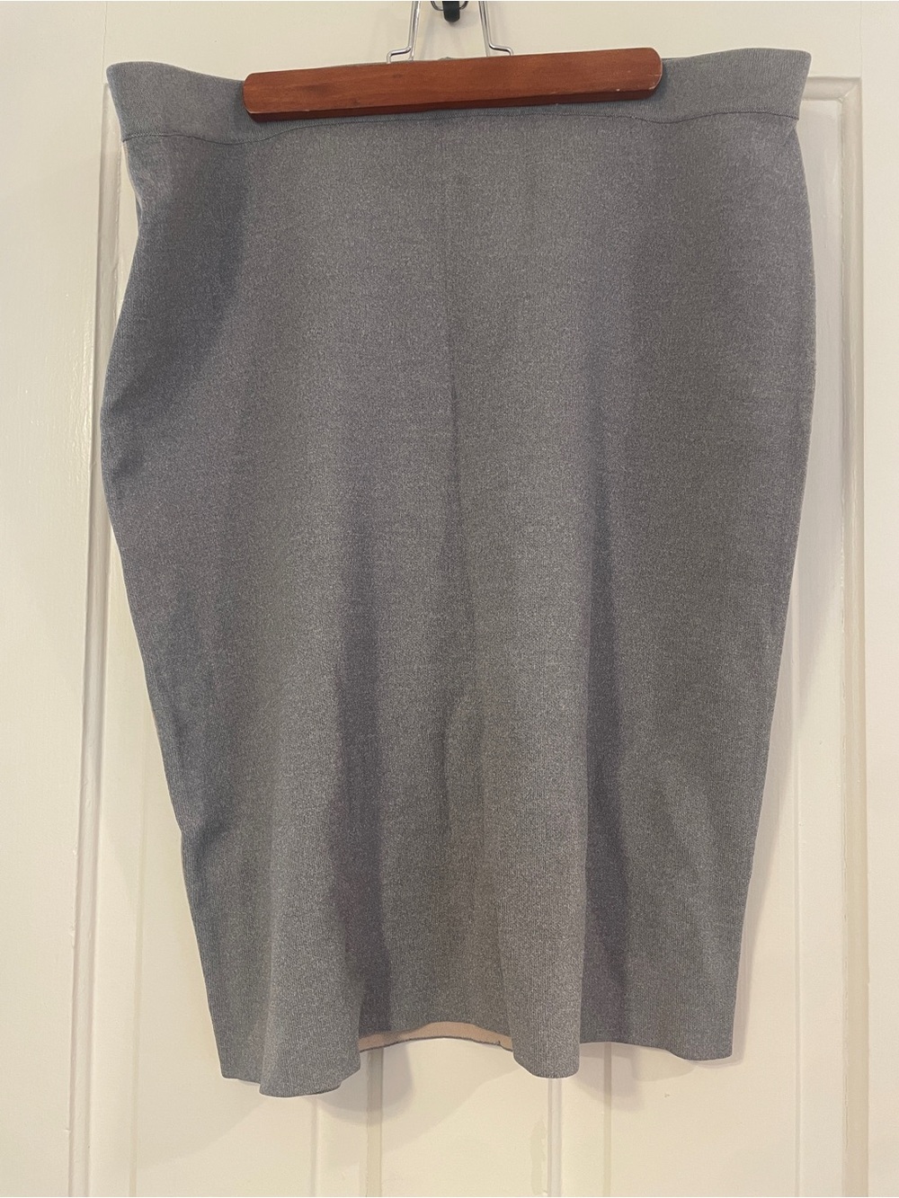 Calvin Klein Classic Gray Stretch Pencil Skirt with Tan Accents Size XL
